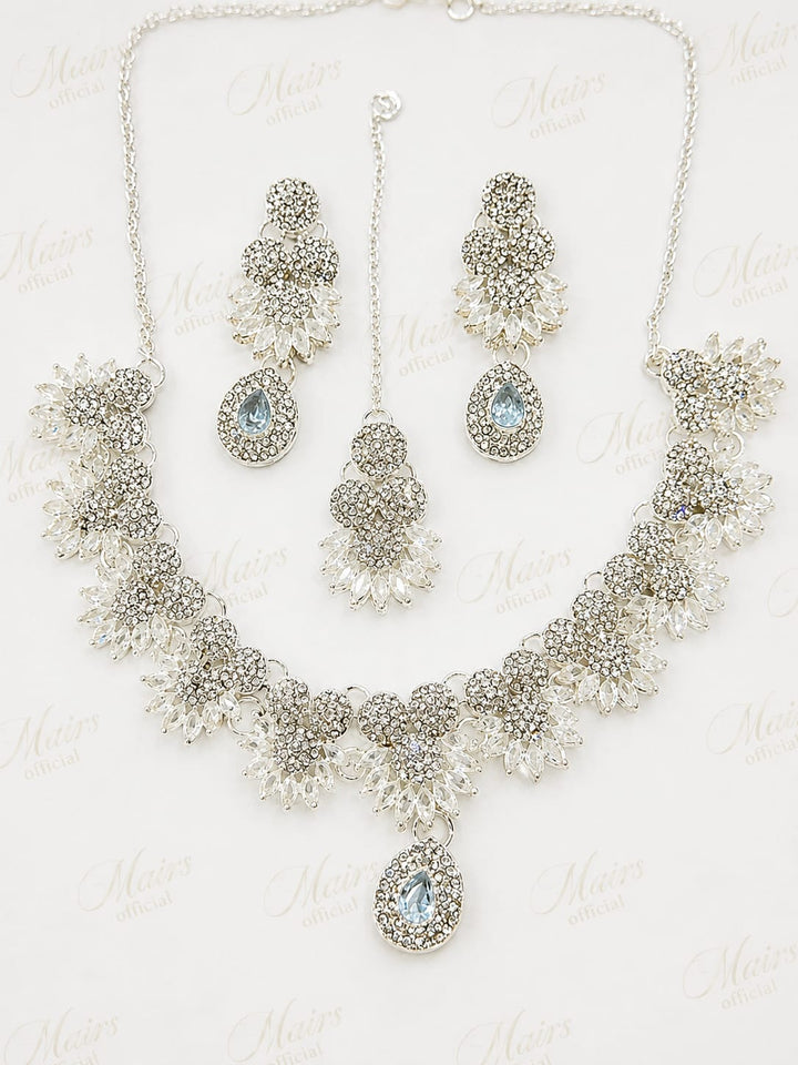 Crystal Bloom Elegance Necklace Set